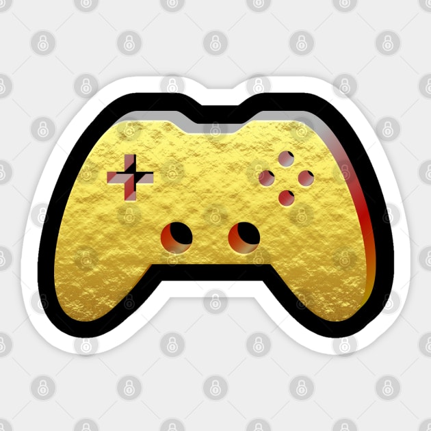 Gold Dust - Gaming Gamer Abstract - Gamepad Controller - Video Game Lover - Graphic Background Sticker by MaystarUniverse